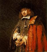 REMBRANDT Harmenszoon van Rijn Jan Six (1618-1700), painted in 1654, aged 36. France oil painting artist
